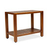 Teak Shower Bench 24 Inch For Bathroom, Spa - Fully Assembled, The Eske
